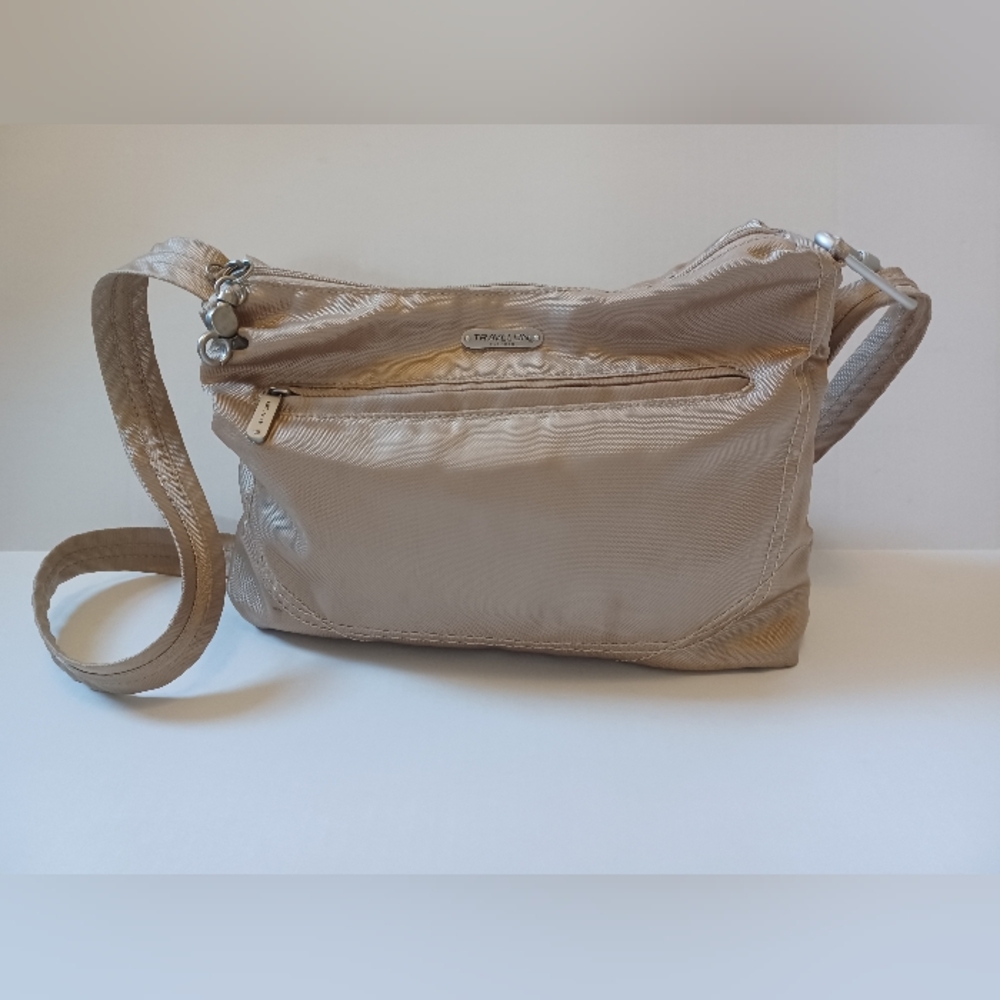 Travelon Purse Gold Nylon Water Resistant Adjustable Strap